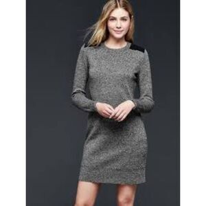 GAP Extra Fine Merino Wool Shoulder-Patch Sweater Dress